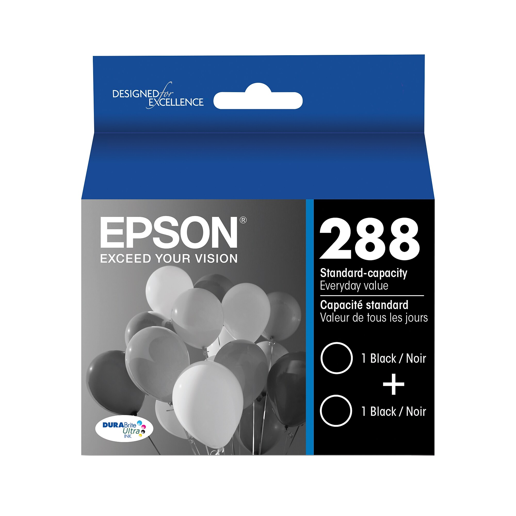 Epson T288s Black Standard Yield Ink Cartridge, 2/Pack (T288120-D2) Sansujyuku sansujyuku.com