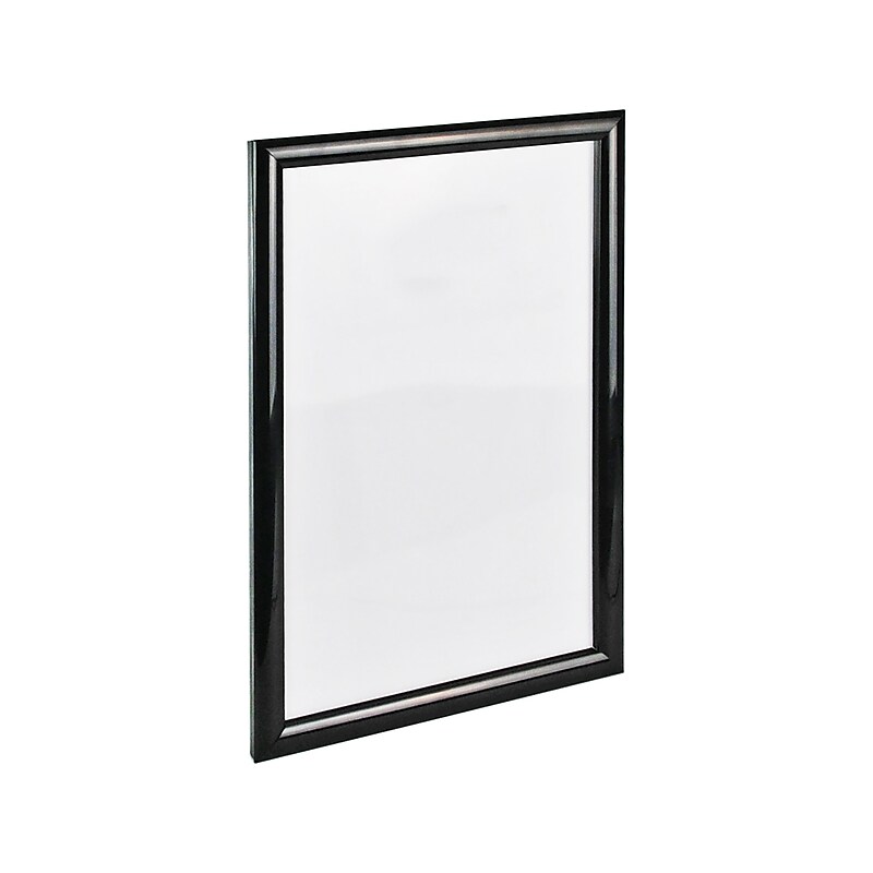 Azar Poster Holder, 11" x 17", Wall Mounted, Black Plastic (300340-BLK-2PK) image 1