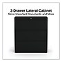 Alera 3-Drawer Lateral File Cabinet, Letter/Legal Size, Lockable, 40.25"H x 36"W x 18.63"D, Black (ALEHLF3641BL)~#|#~DB6F6E11-D69C-432C-B48AF80CB1DEA914_sc7