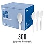 Perk™ Polystyrene Spoon, Medium-Weight, White, 300/Pack (PK56400)~#|#~DB712FC0-562D-4DEA-9D1C71A4118F311E_sc7