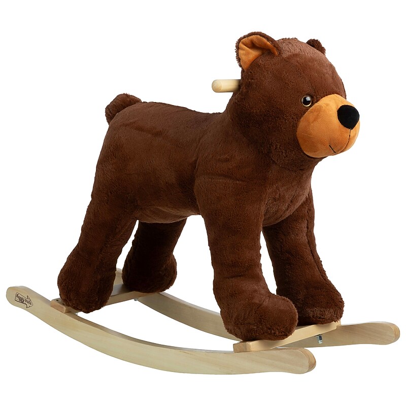 Happy Trails Plush Bear Rocking Horse, Brown (80-BF018) image 1
