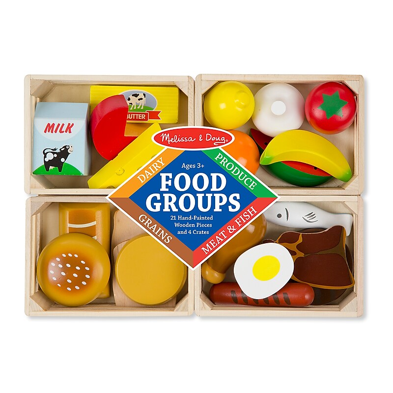 Melissa & Doug Food Groups Wooden Food Set (271) image 1