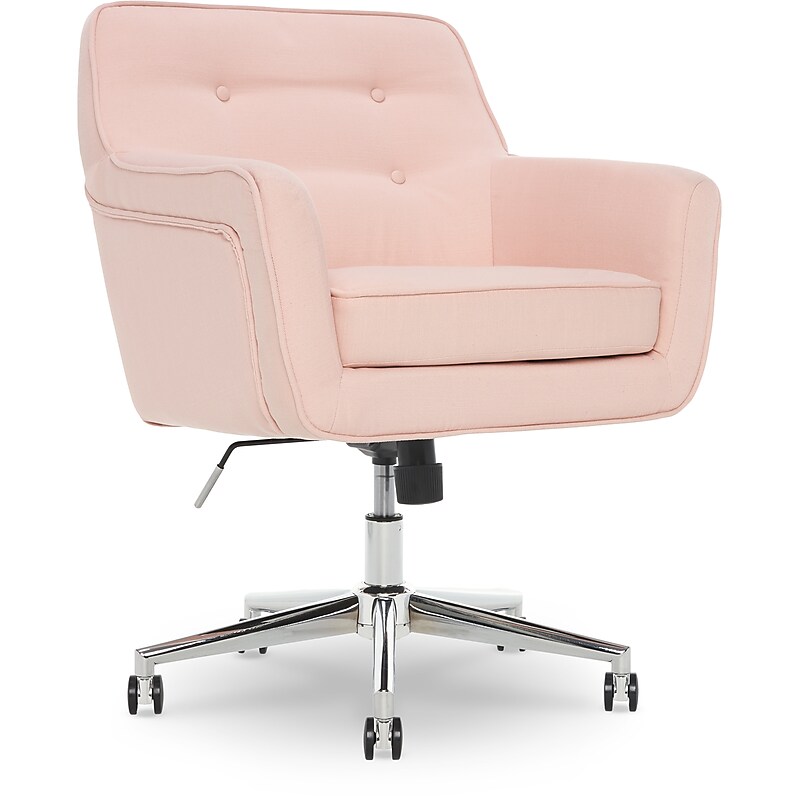 Serta Style Ashland Fabric Swivel Computer and Desk Chair, Blush Pink (47140C) image 1