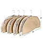 Household Essentials Hanging Clothing Shoulder Dust Covers, Latte Brown, 4/Set (HE1041)~#|#~DB80B855-D324-4B59-B1718E783DEEDD6A_sc7