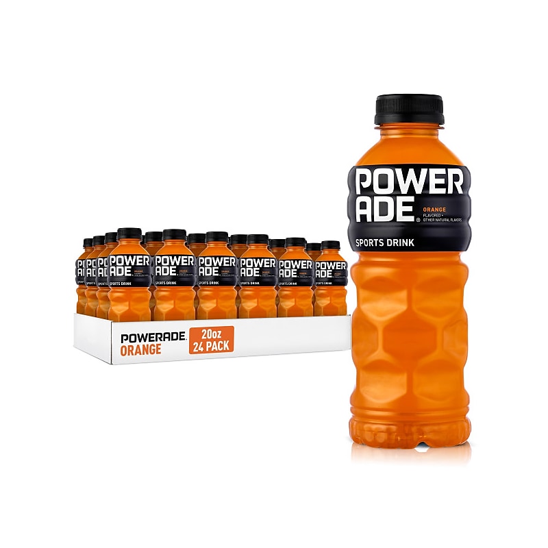 Powerade Orange Sports Drink, 20 oz., 24 Bottles/Pack (049000032789) image 1