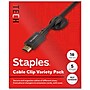 Staples TECH Cable Clips, Black, 16/Pack (ST62393)~#|#~DB8B813D-2E53-493D-BADF193537F55B2D_sc7