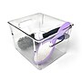Isaac Jacobs Medium Plastic Storage Bins with Handles, 6" x 7.5" x 8.5", Clear, 4/Pack (PB01-CM4)~#|#~DB8C9876-02CF-4BC9-A635B3113AA716C5_sc7