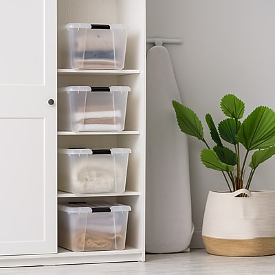 Iris Latching Plastic Hinged Closure Storage Bin - Thumbnail 4