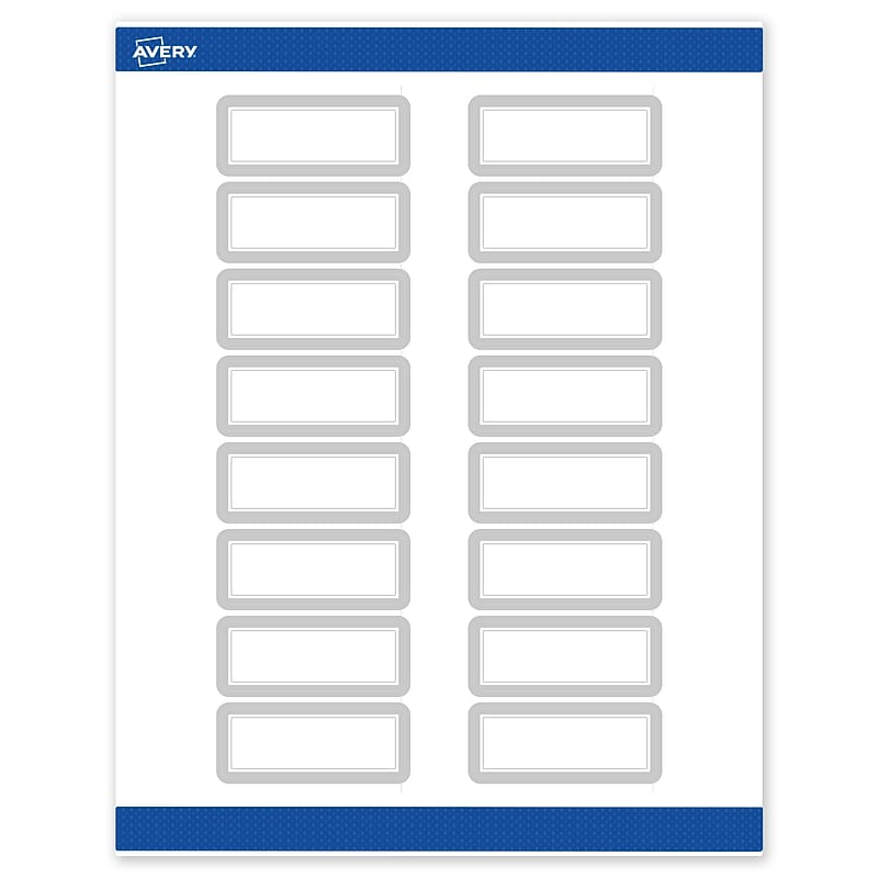 Avery Laser/Inkjet Rectangle Multipurpose Labels, 1" x 2-5/8", White, 160/Pack (S00-F36) image 1