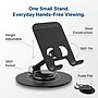 Uncaged Ergonomics Swivel Cell Phone Stand with 360° Rotation and Adjustable Tilt, Foldable Metal Design, Black (SPS-Black)~#|#~DB9A6B81-C1DD-4BC0-899D7E9D4D2F2A19_sc7