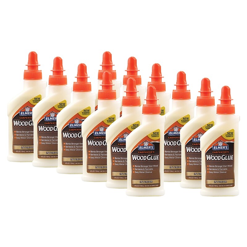 Elmer's Carpenter's Liquid Wood Glue, 4 oz., 12/Carton (E7000) image 1