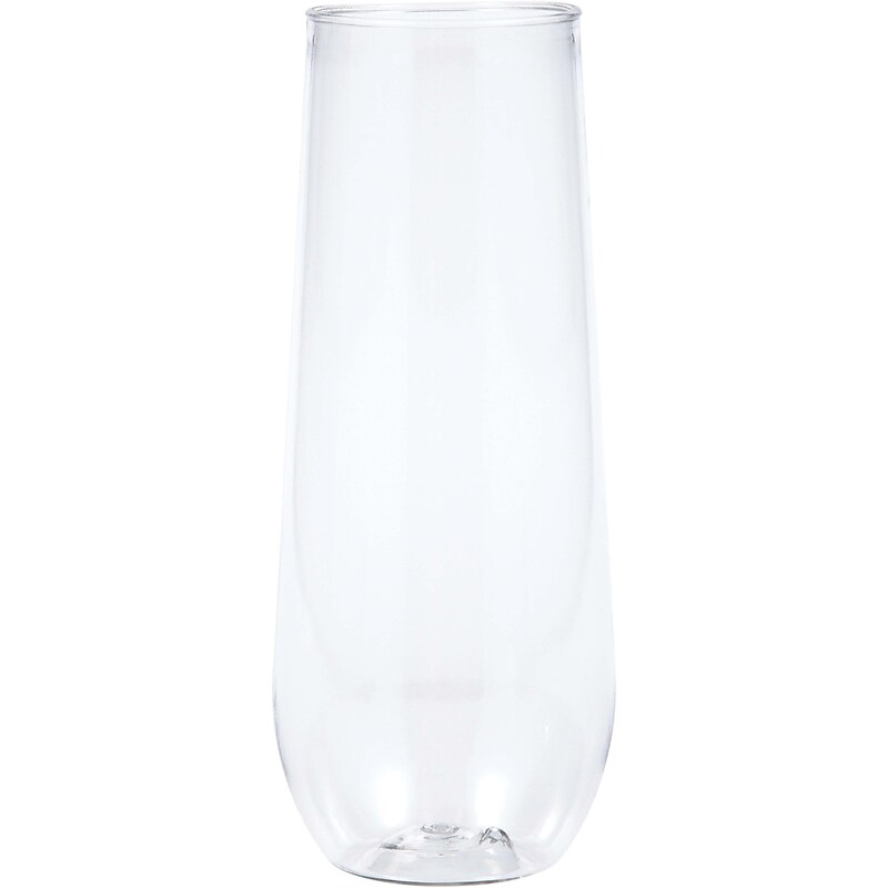 Creative Converting 9 oz Plastic Stemless Champagne Flutes, 24/Pack (338361) image 1