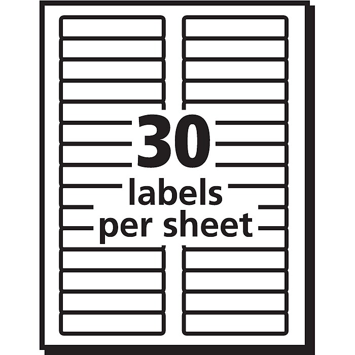 PRES-a-ply Laser/Inkjet File Folder Labels, 2/3