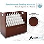 AdirOffice 50-Slot Mobile Roll File, 28.5"H x 30"W x 15.75"D, Mahogany (626-MA-KIT1)~#|#~DBAB6FC5-5E6B-45C0-927A381D774029EB_sc7