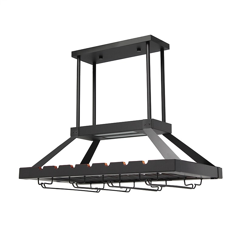 Elegant Designs 2 Light LED Overhead Wine Rack, Oil Rubbed Bronze (WR1000-ORB) image 1