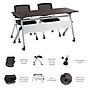 Bush Business Furniture Envision 60"W Foldable Training Room Table with 2 Chairs, Storm Gray (NVS003SG)~#|#~DBAE2978-F38E-405E-9C12CE2D5E2ADB1C_sc7