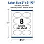 Avery Waterproof Oval Laser Multipurpose Labels, 2" x 3-1/3", White, 800/Box (19479399191)~#|#~DBAEE07B-8CB9-4163-884B617491D2F559_sc7