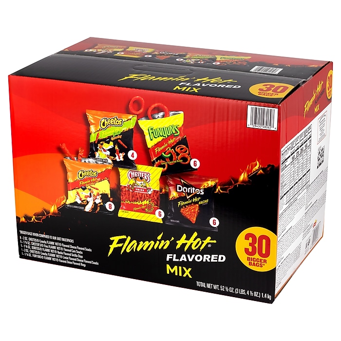Frito Lay Flamin' Hot Mix Variety Pack, 30 Bags/Pack (295-00007