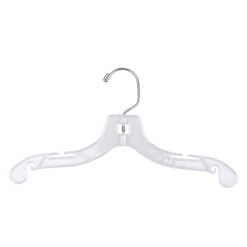 Nahanco 12" Plastic Super Heavy Weight Dress Hanger, Clear, 100/Carton (412) image 1