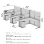 Bush Business Furniture Office in an Hour 3 Person L Cubicle Desk Set, Natural Elm (OIAH006NE)~#|#~DBBAC644-9D02-4336-9FD1B08BB382925C_sc7