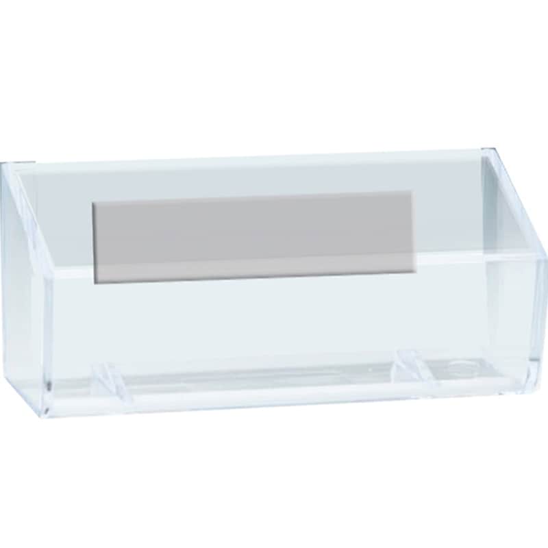 Azar Card Holder, 1.63" x 3.75", , Desktop/Wall, Clear Acrylic, 10/Pack (252018) image 1