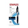 Staples Aura Retractable Gel Pens, Medium Point, Black Ink, Dozen (29195)~#|#~DBC40588-76EB-4A9A-96EED882D22584EE_sc7