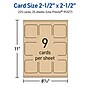 Avery Business Cards, 2-1/2" x 2-1/2", Matte Kraft Brown, 225/Pack (95327)~#|#~DBC6AA3F-673E-45B3-BB67B256F2B57CB2_sc7