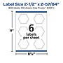Avery Laser/Inkjet Multipurpose Labels, 2.8906"  x 2.5", Matte White, 600/Box (94121)~#|#~DBCABAE0-5A0B-4C75-B8239678027109DF_sc7