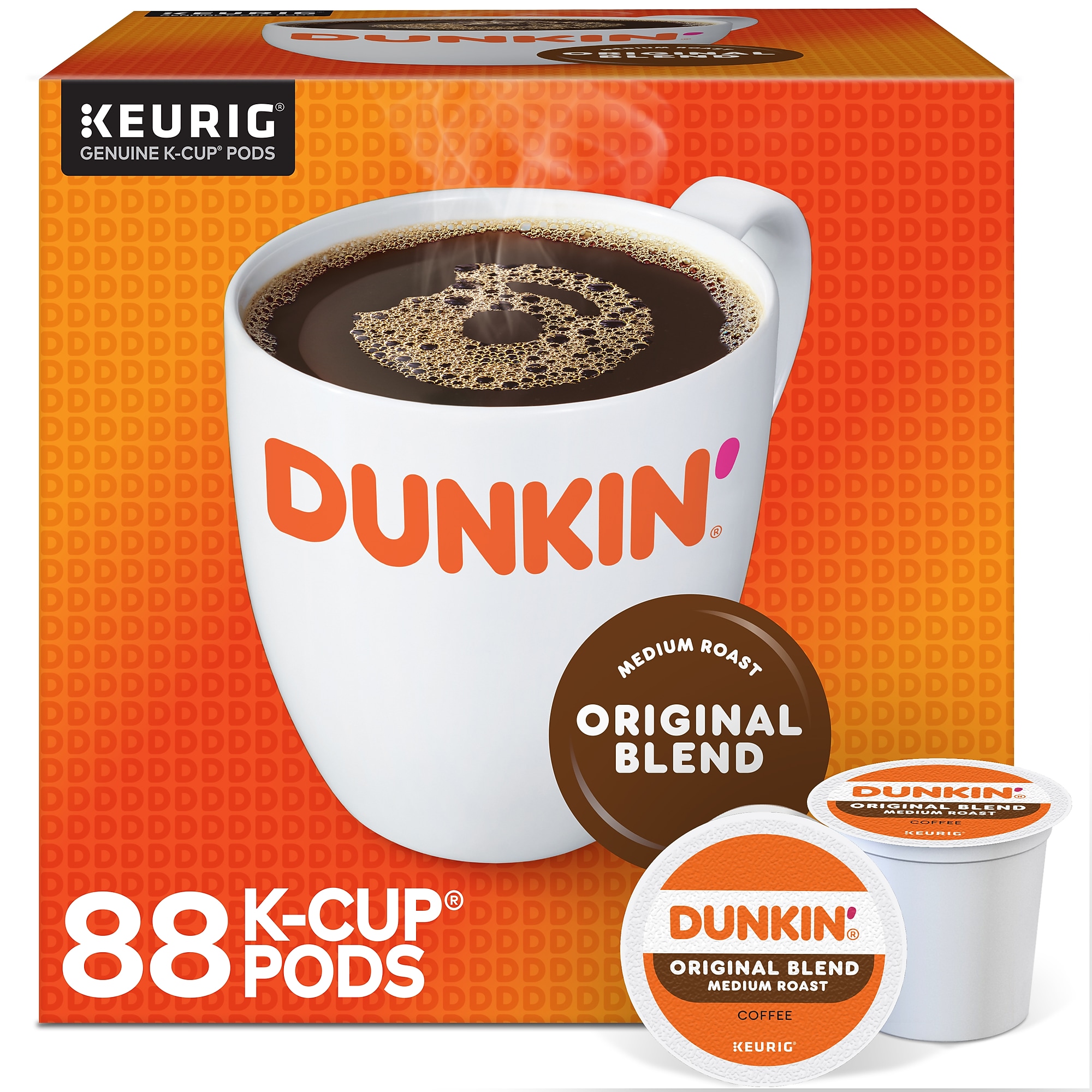 Dunkin’ Original Blend Coffee Keurig K-Cup Pods, Medium Roast, 88/Carton (400845) Simolary simolary.com