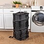 Household Essentials Collapsible Rolling Hamper, Black (HE1092)~#|#~DBCDD57D-F85C-4135-AABCF2692A5357A1_sc7