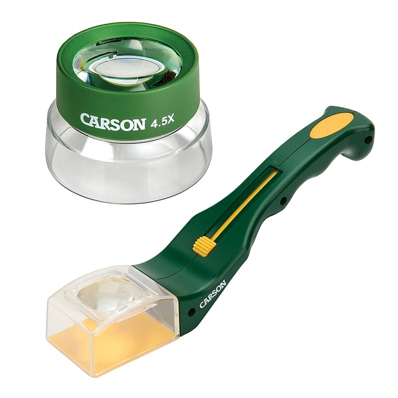 CARSON BugView Magnifier & Quick-Release Bug-Catching Tool with BugLoupe 4.5x Stand Magnifier (KITCSNMAG03) image 1