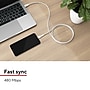 Staples TECH USB-C to USB-C Charging Cable, 3.3 ft., 480 Mbps, White (ST62334)~#|#~DBD8CE84-E445-4925-86E56182EF5C1E3F_sc7