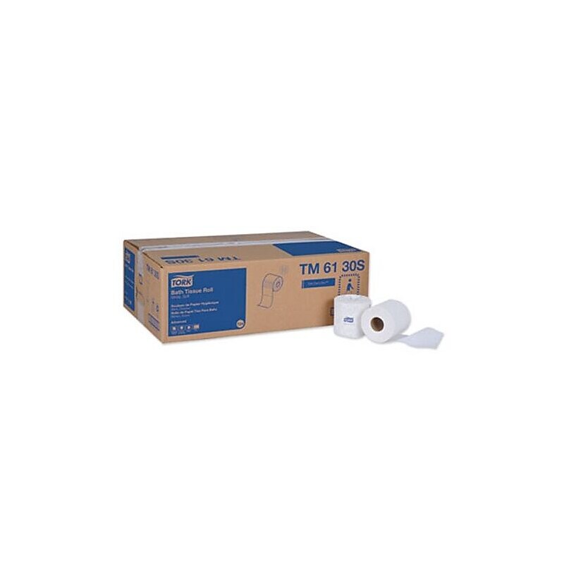 Tork Advanced Bath Tissue, 2-Ply, White, 500 Sheets/Roll, 48 Rolls (TRKTM6130S) image 1