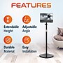 Delton S190S Adjustable Webcam Floor Stand and Tablet Clip Holder Bundle, Black (DPS190SBD1)~#|#~DBDC8BA1-AEF8-49F8-AF99231788B3EA6F_sc7