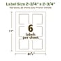 Avery EcoFriendly Laser/Inkjet Square Multipurpose Labels, 2-3/4" x 2-3/4", White, 150/Pack (94109)~#|#~DBE823AF-52AF-47D2-ADC13383AD84733F_sc7