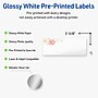 Avery Rectangle Multipurpose Labels, 1" x 2-5/8", White, 160/Pack (19479370427)~#|#~DBED222C-0E51-4E95-90B0917EB241D985_sc7