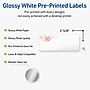 Avery Rectangle Multipurpose Labels, 1" x 2-5/8", White, 160/Pack (19479370427)~#|#~DBF0202C-9CBF-4375-827426756CAD3521_sc7