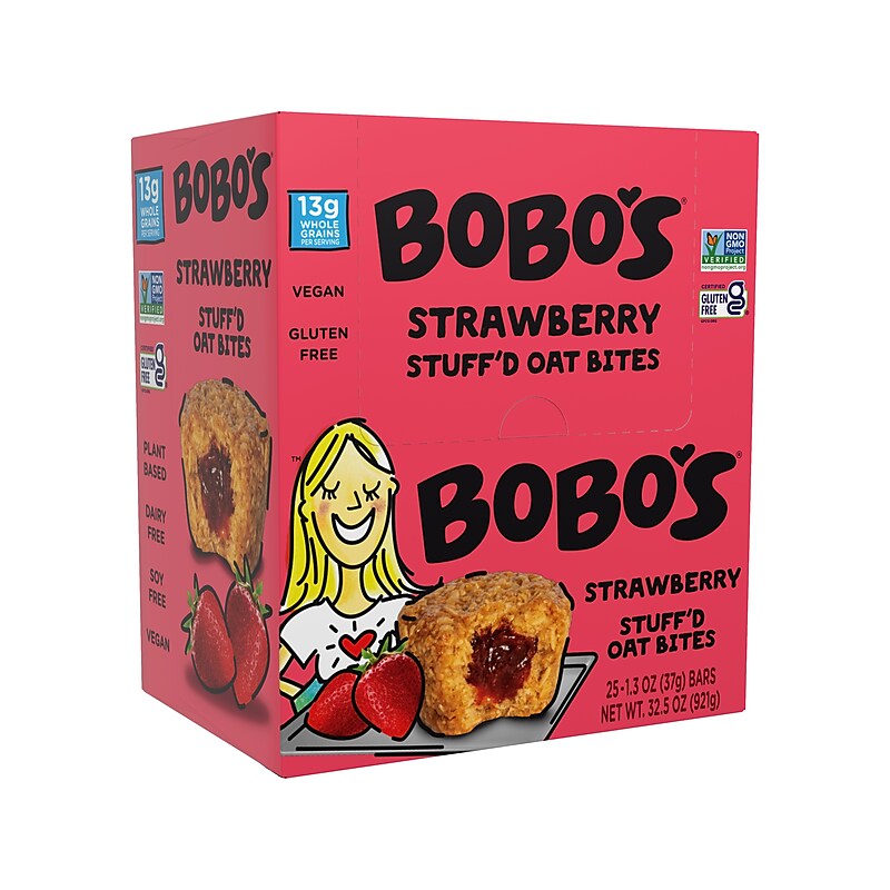 Bobo's Gluten-Free Strawberry Stuff'd Oat Bite, 32.5 oz., 25 Bars/Box (128-75-D) image 1