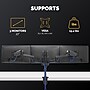 Fellowes Platinum Series Adjustable Triple Arms, Up to 27" Monitor, Black (8042601)~#|#~DBF1F7BA-FE7D-4DD7-8D20991B1EBC614C_sc7