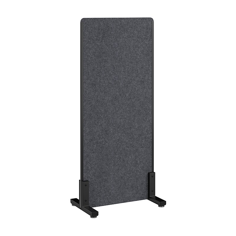 Bush Business Furniture Fabric Freestanding Privacy Panel, 55"H x 24"W, Cool Charcoal (PSP224CL-03) image 1
