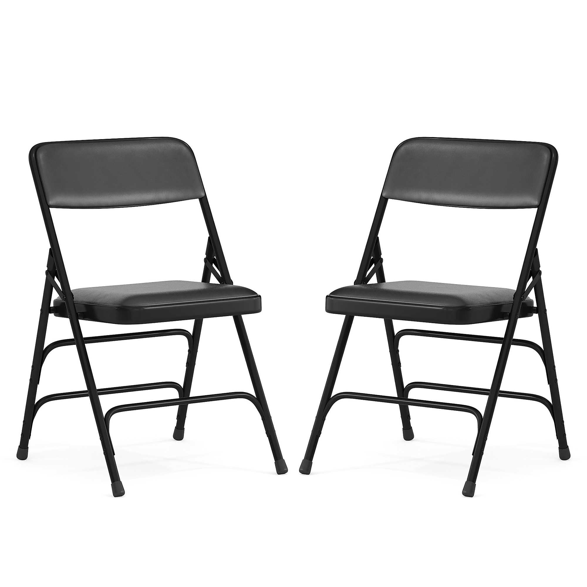 Flash Furniture HERCULES Series Vinyl/Metal Folding Chair, Black, 2/Pack (2HAMC309AVBK) Sansujyuku sansujyuku.com