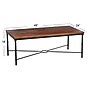 Storied Home Saratoga Rustic Solid Wood and Metal Coffee Table, Dark Chestnut (EC1089)~#|#~DC02AB9F-C43C-45DB-9417D8C79AE4EE4F_sc7