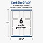 Avery Square Rounded Corners Integrated Cards, Matte White, 60/Pack (19479399841)~#|#~DC048F41-5525-41E6-A721C7BDA5364950_sc7