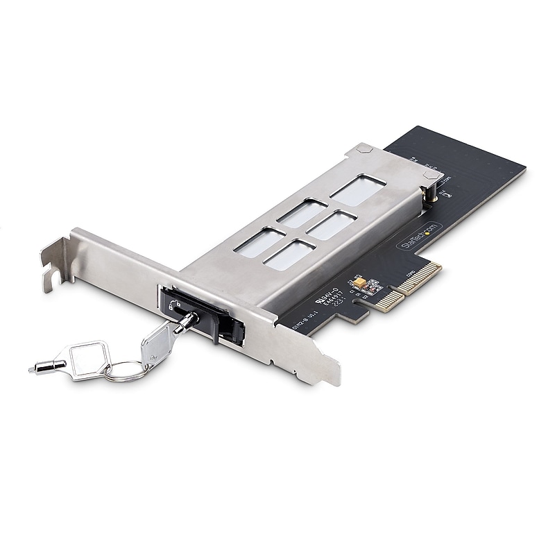 StarTech.com M.2 NVMe PCIe Adapter Card, Hot-Swap SSD Bay with Key-Lock, 2-Keys Included, PCI Express x4 (M2-REMOVABLE-PCIE-N1) image 1