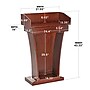 AdirOffice 43.3" Podium Lectern, Cherry (661-012-CH-PKG)~#|#~DC058303-8D62-41E9-87A1112D0722BC14_sc7