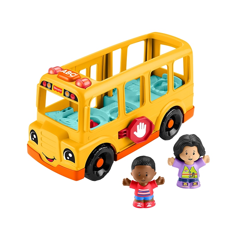 Fisher-Price Little People School Bus Musical Toy Vehicle, Multicolored, 2/Pack (HWB30) image 1