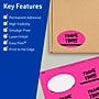 Avery Laser/Inkjet Oval Multipurpose Labels, 2" x 3-1/3", Neon Magenta, 640/Box (94056)~#|#~DC0B7EBE-1805-422E-B998CB8D7B50C27C_sc7
