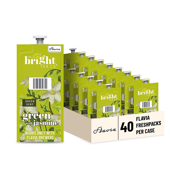 Bright Tea Green Tea with Jasmine, Flavia Freshpacks, 40/Carton