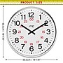 Infinity Instruments Profuse 19" Quartz Wall Clock, Plastic Case, Battery Powered (14246WH-3657)~#|#~DC103568-23C0-472E-97C37B44DB6CE773_sc7