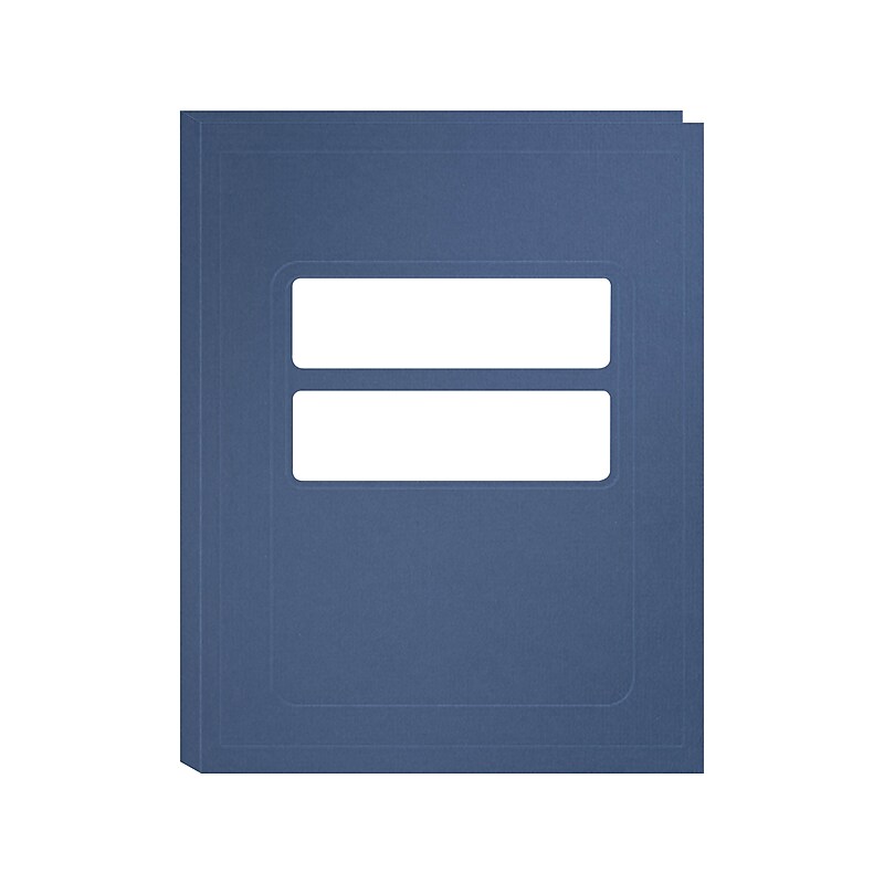 ComplyRight Double-Window Tax Presentation Folder, Midnight Blue, 50/Pack (FMB32) image 1